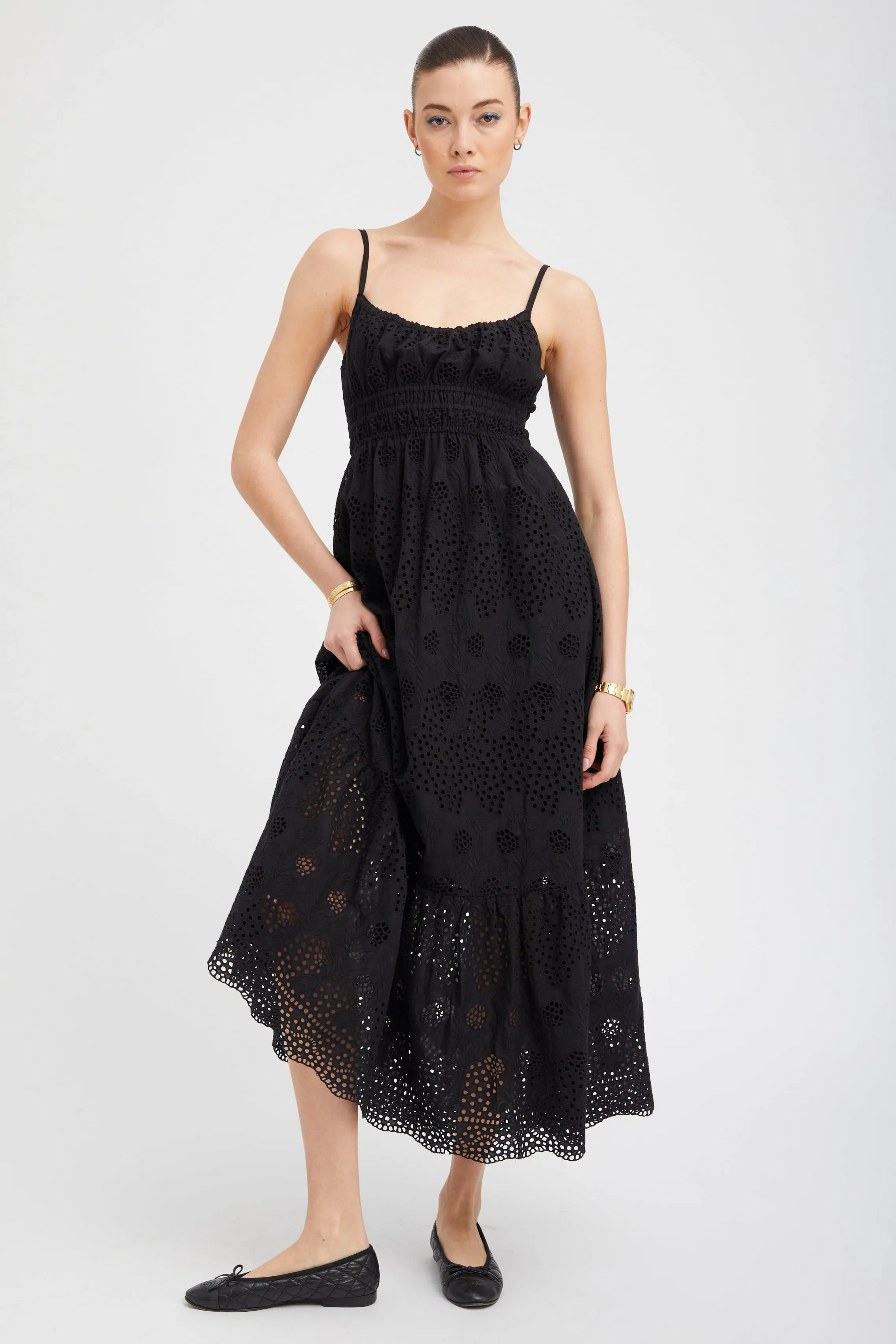 Black Eyelet Ali Maxi Dress PR sold by SPRWMN
