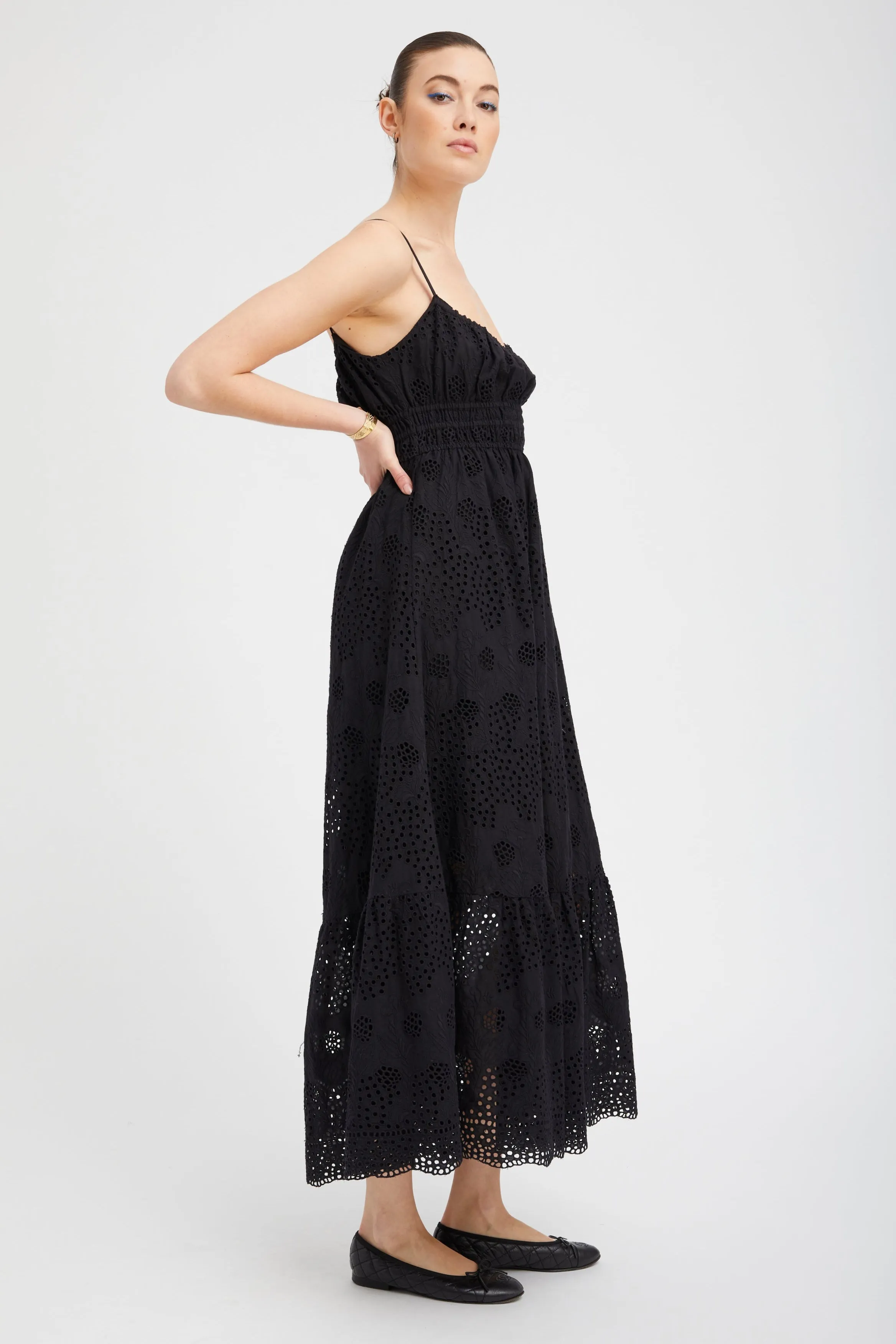 Black Eyelet Ali Maxi Dress PR sold by SPRWMN product image thumbnail 3