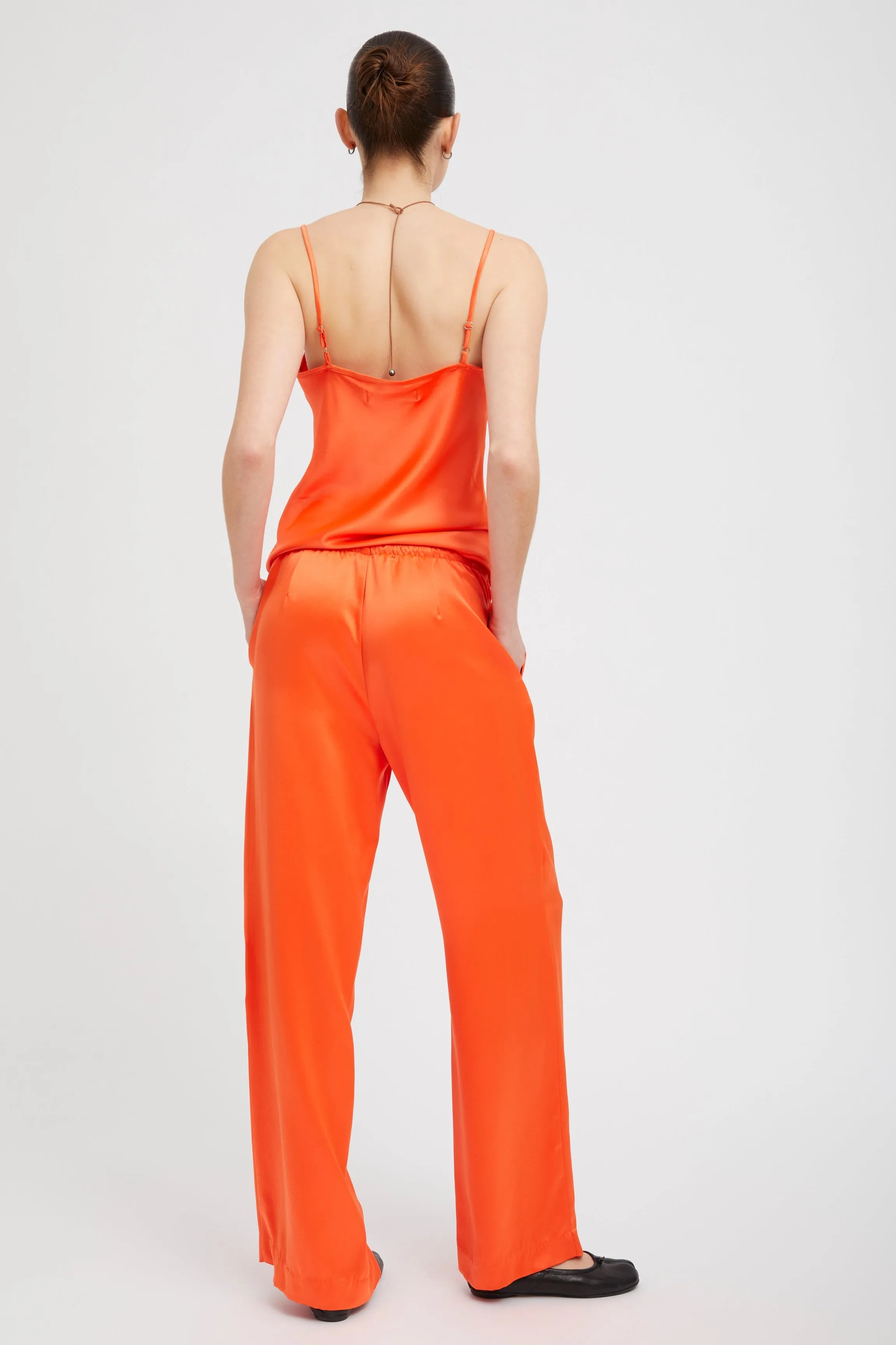 Orange Silk Spaghetti Strap Cami sold by SPRWMN product image thumbnail 5