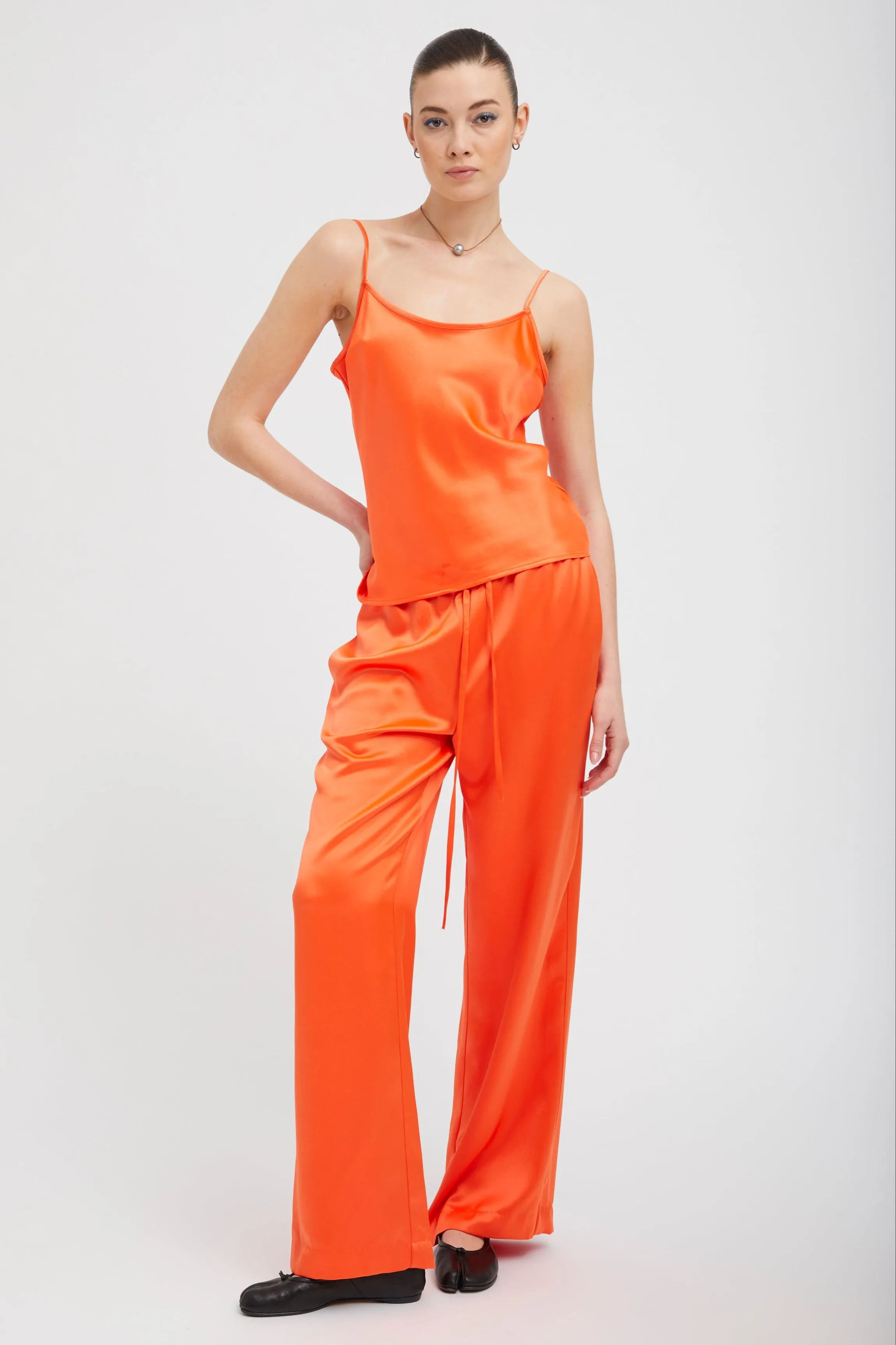 Orange Silk Kauai Pants sold by SPRWMN product image thumbnail 3