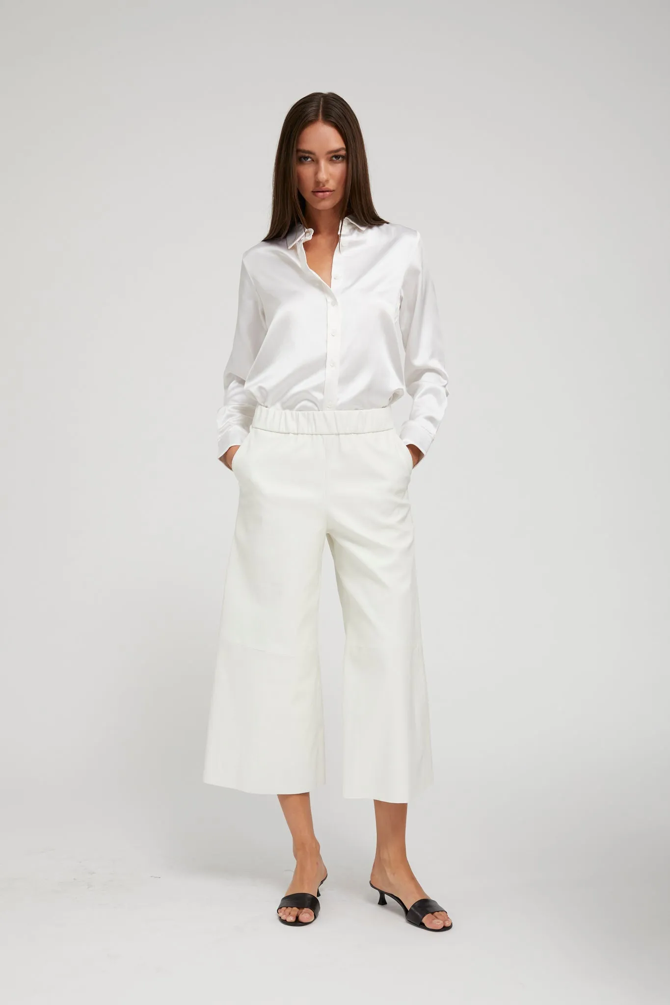 Pearl Silk Fitted Button Down PR sold by SPRWMN product image thumbnail 3