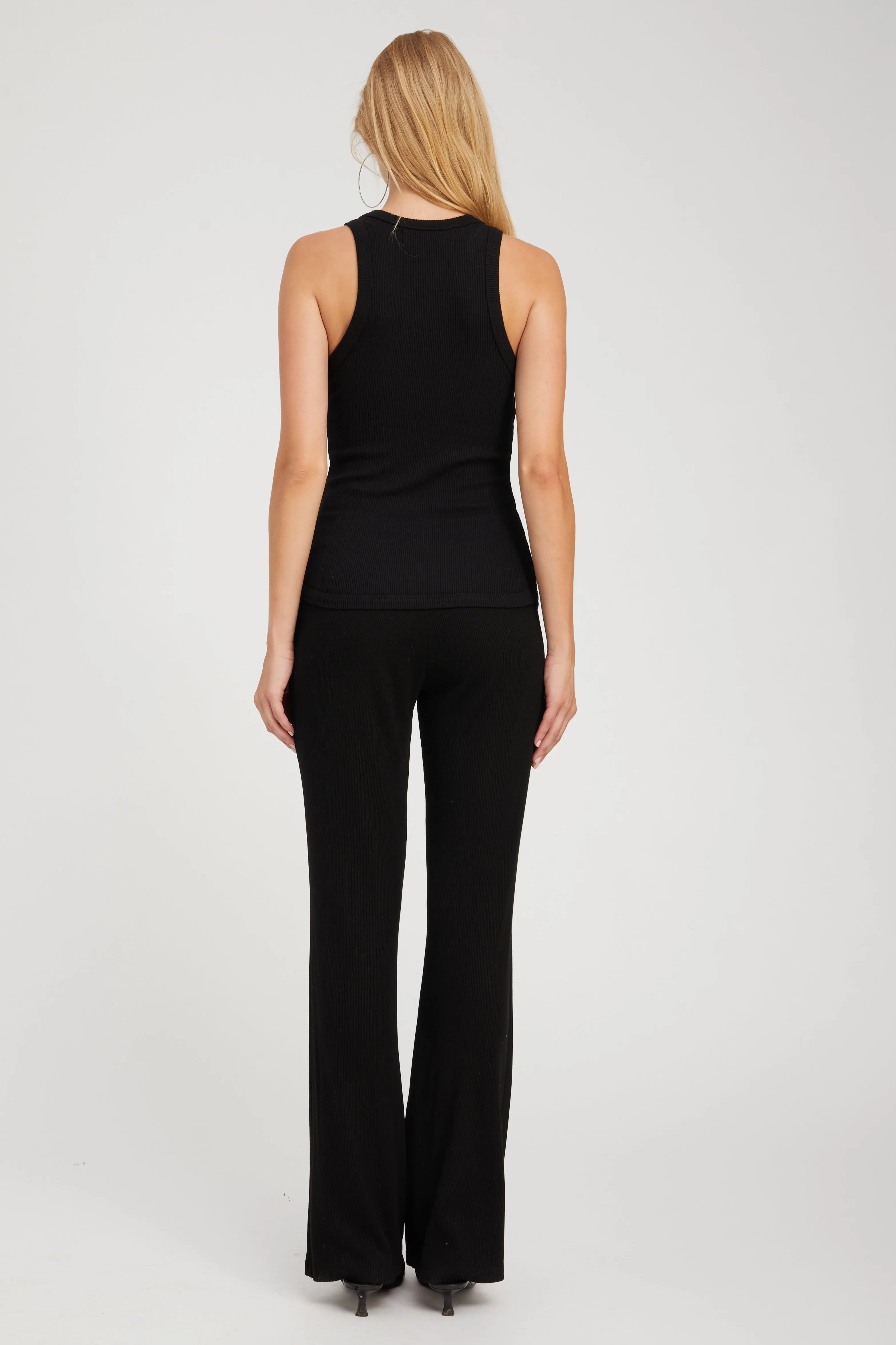 Black Rib Bootcut Pants sold by SPRWMN product image thumbnail 4