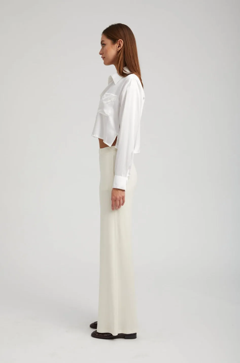 Cropped Silk Button Down sold by SPRWMN product image thumbnail 2