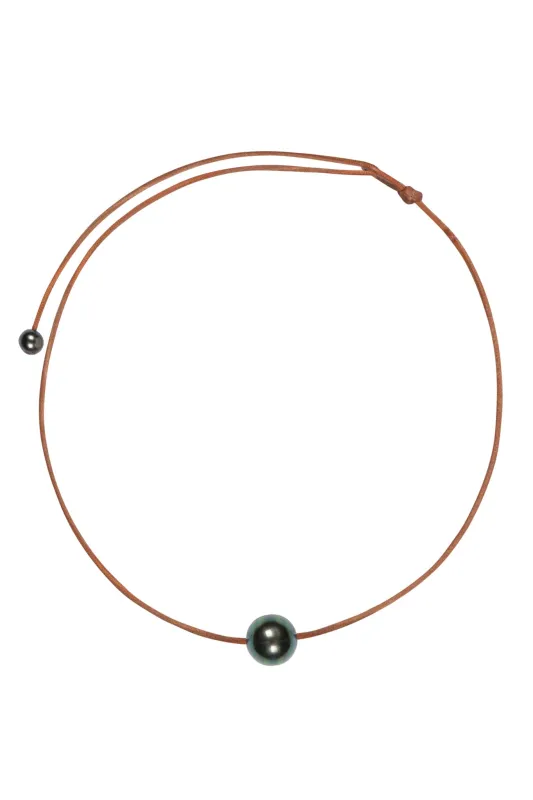 Black Signature Pearl Choker Necklace sold by SPRWMN