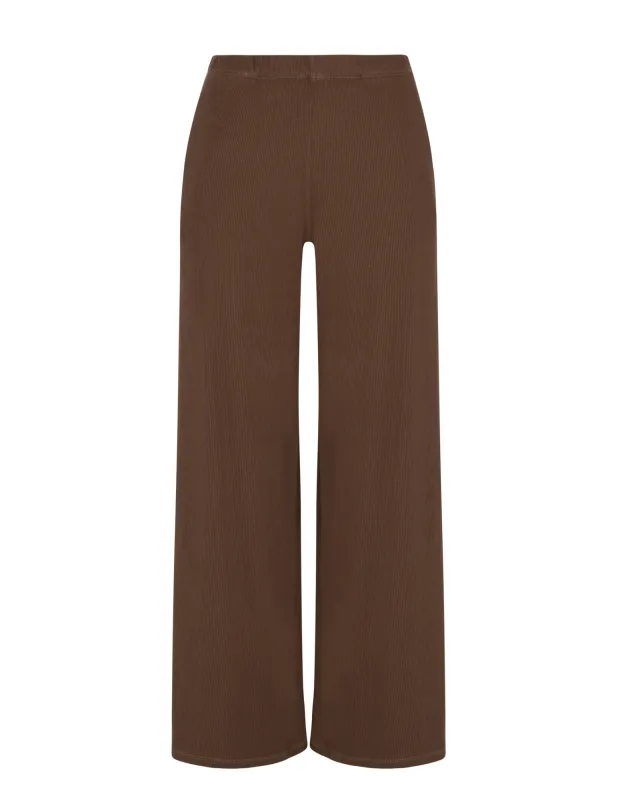 Chocolate Rib Wide Leg Rib Pants sold by SPRWMN