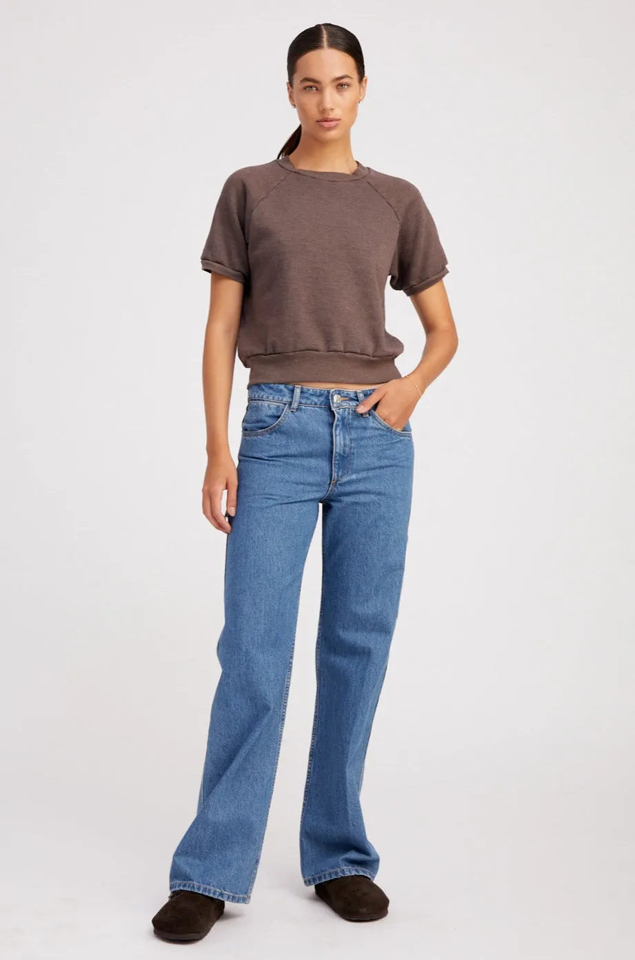 Heather Brown Raglan Sweatshirt sold by SPRWMN product image thumbnail 3