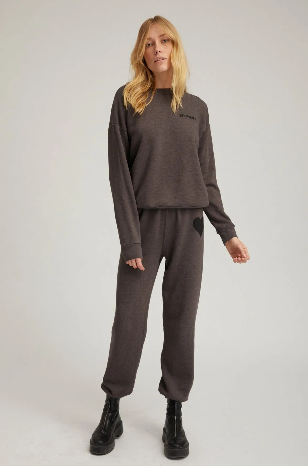 Charcoal Logo Sweatshirt sold by SPRWMN product image thumbnail 4