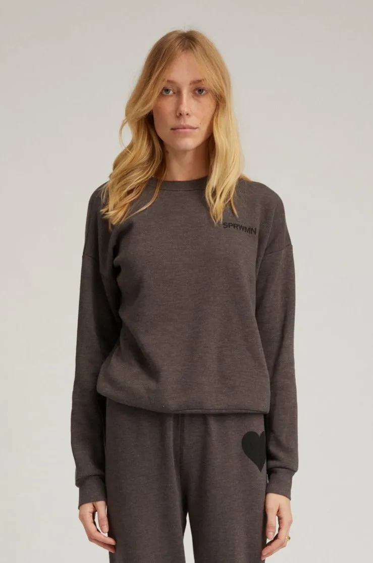 Charcoal Logo Sweatshirt sold by SPRWMN