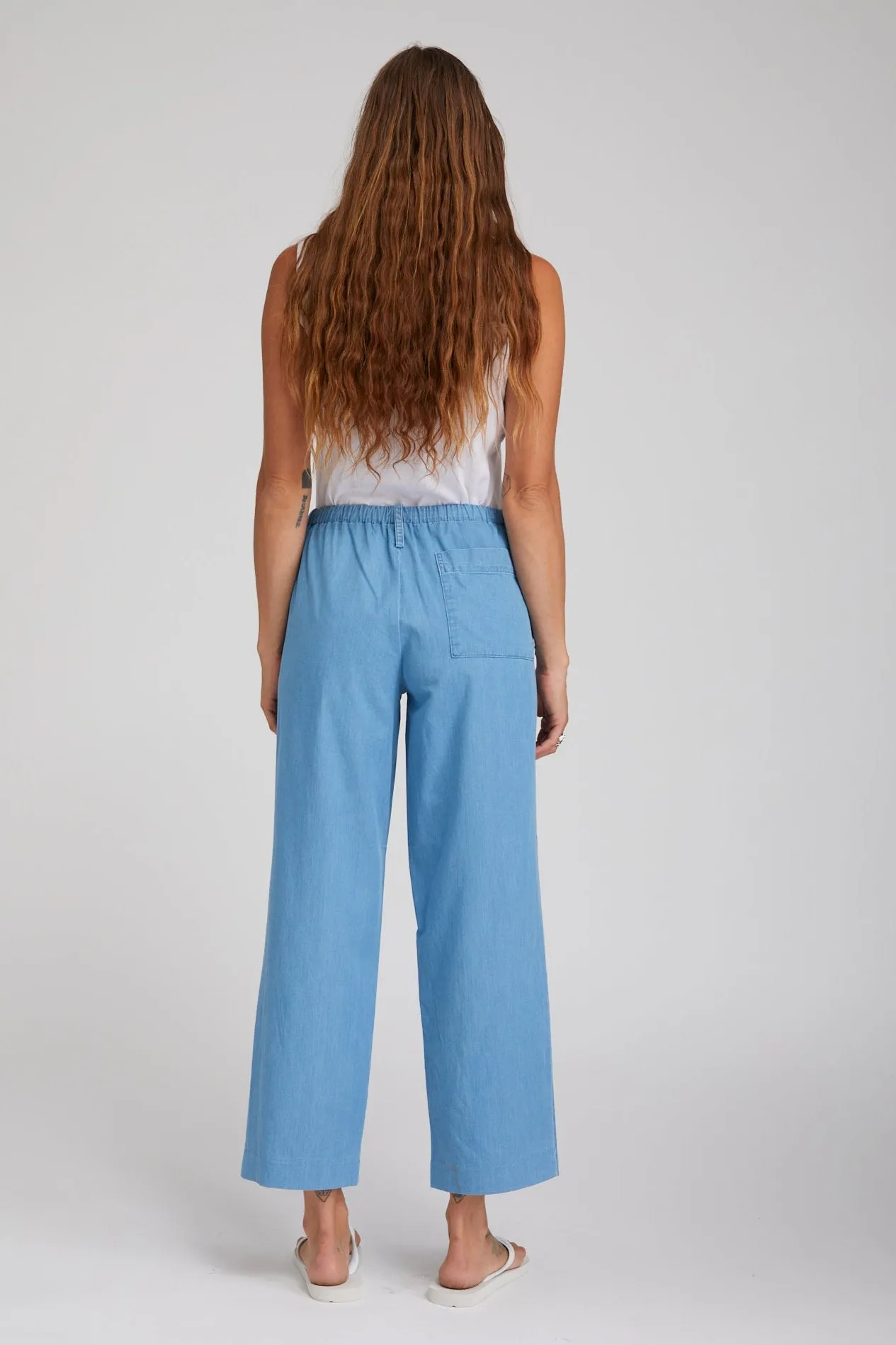 Danielle Chambray Amalfi Pants sold by SPRWMN product image thumbnail 4