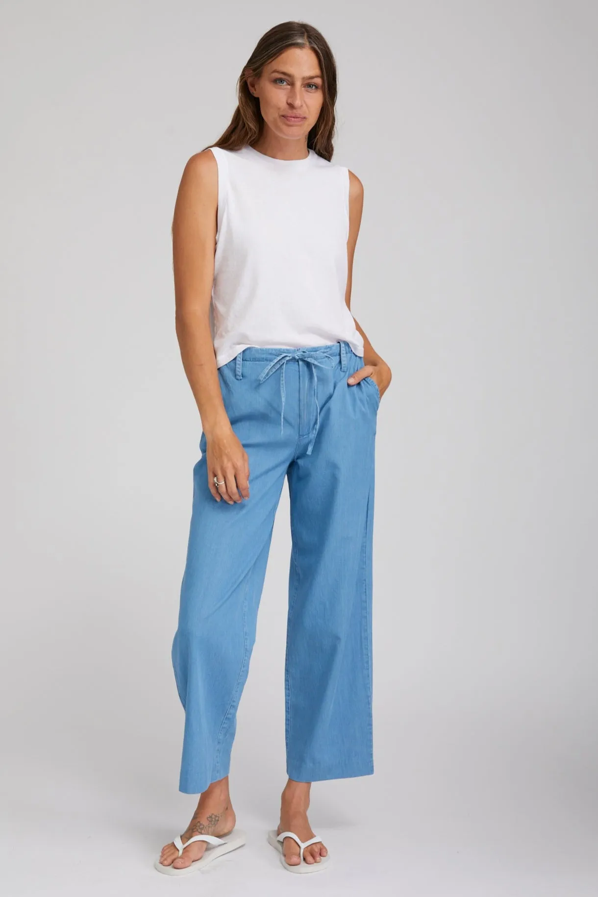 Danielle Chambray Amalfi Pants sold by SPRWMN product image thumbnail 2