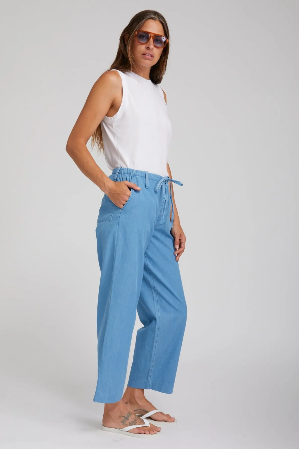 Danielle Chambray Amalfi Pants sold by SPRWMN product image thumbnail 3