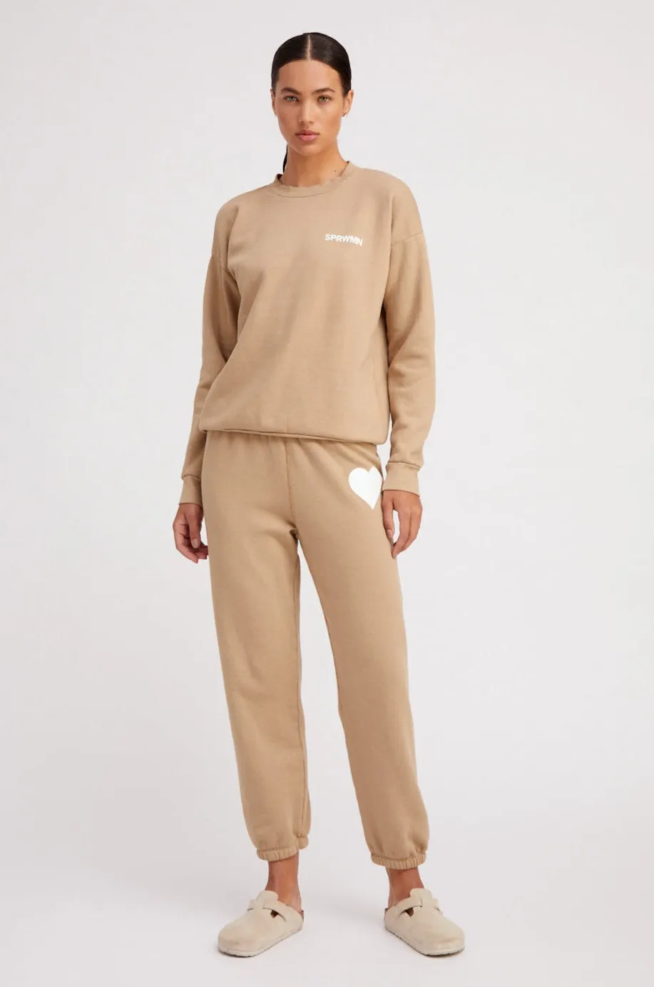 Light Khaki Logo Sweatshirt sold by SPRWMN product image thumbnail 3