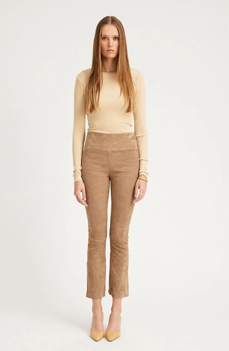 Mushroom Suede Ankle Flare Leggings sold by SPRWMN
