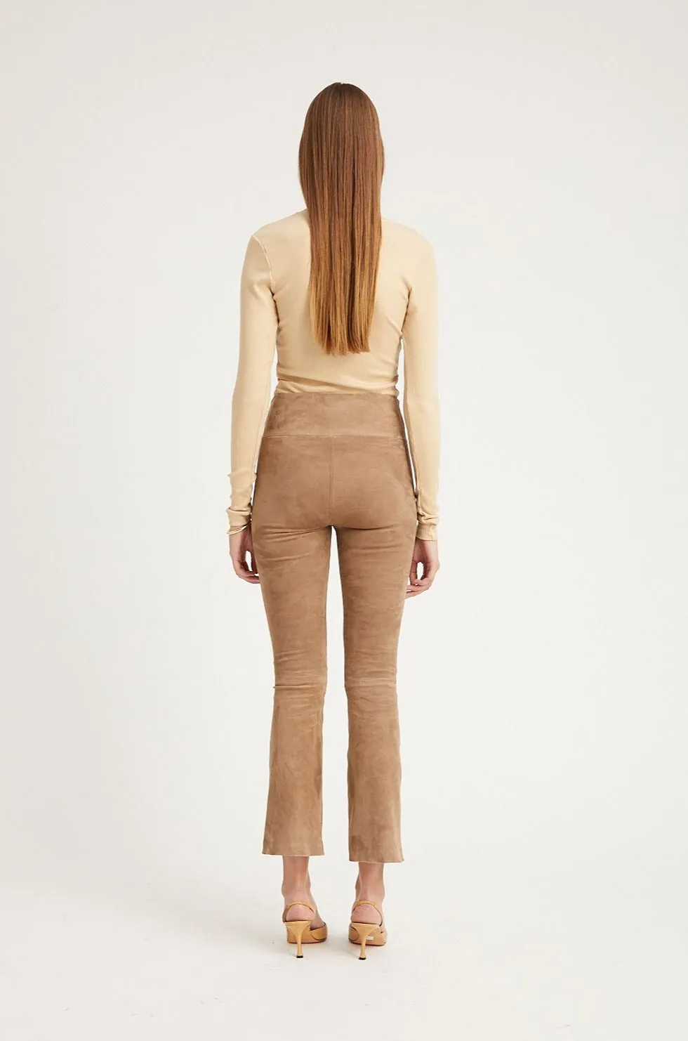 Mushroom Suede Ankle Flare Leggings sold by SPRWMN product image thumbnail 3