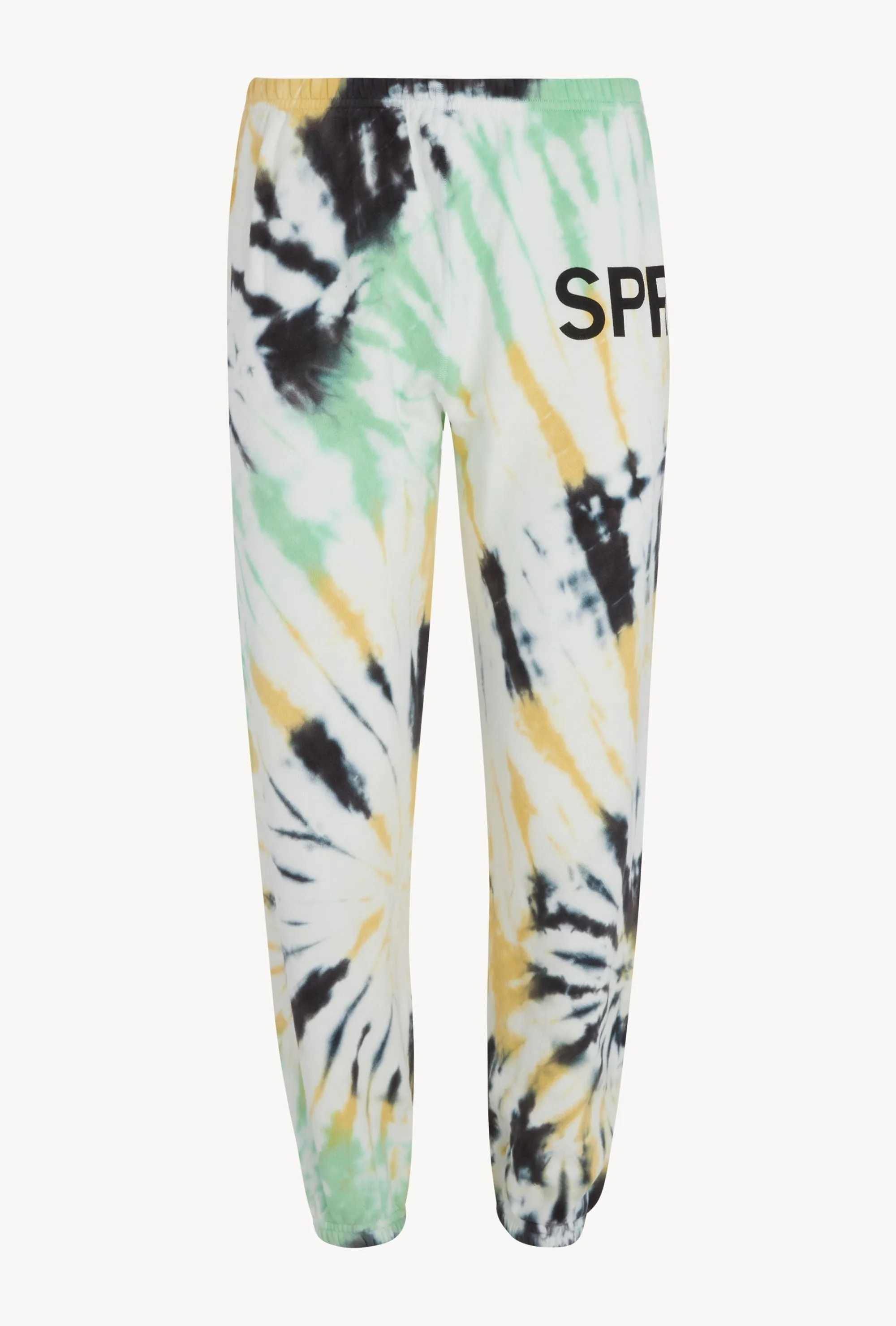 Faded Green Tie Dye Cotton Big Logo Sweatpants sold by SPRWMN product image thumbnail 4
