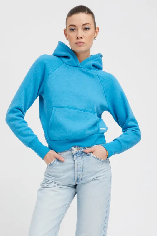 Turquoise Shrunken Hoodie PR made by SPRWMN