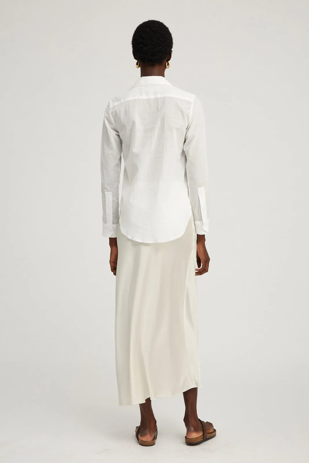 Ivory Silk Bias Maxi Skirt sold by SPRWMN product image thumbnail 2