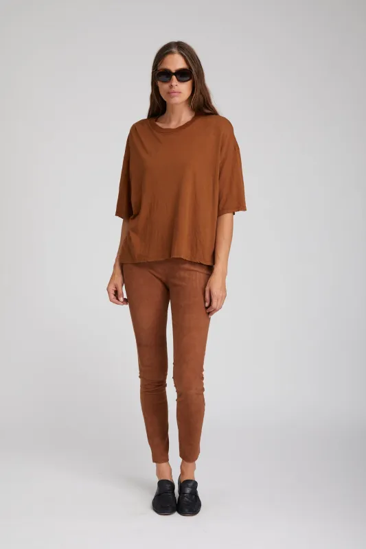 Dark Cognac Suede Ankle sold by SPRWMN