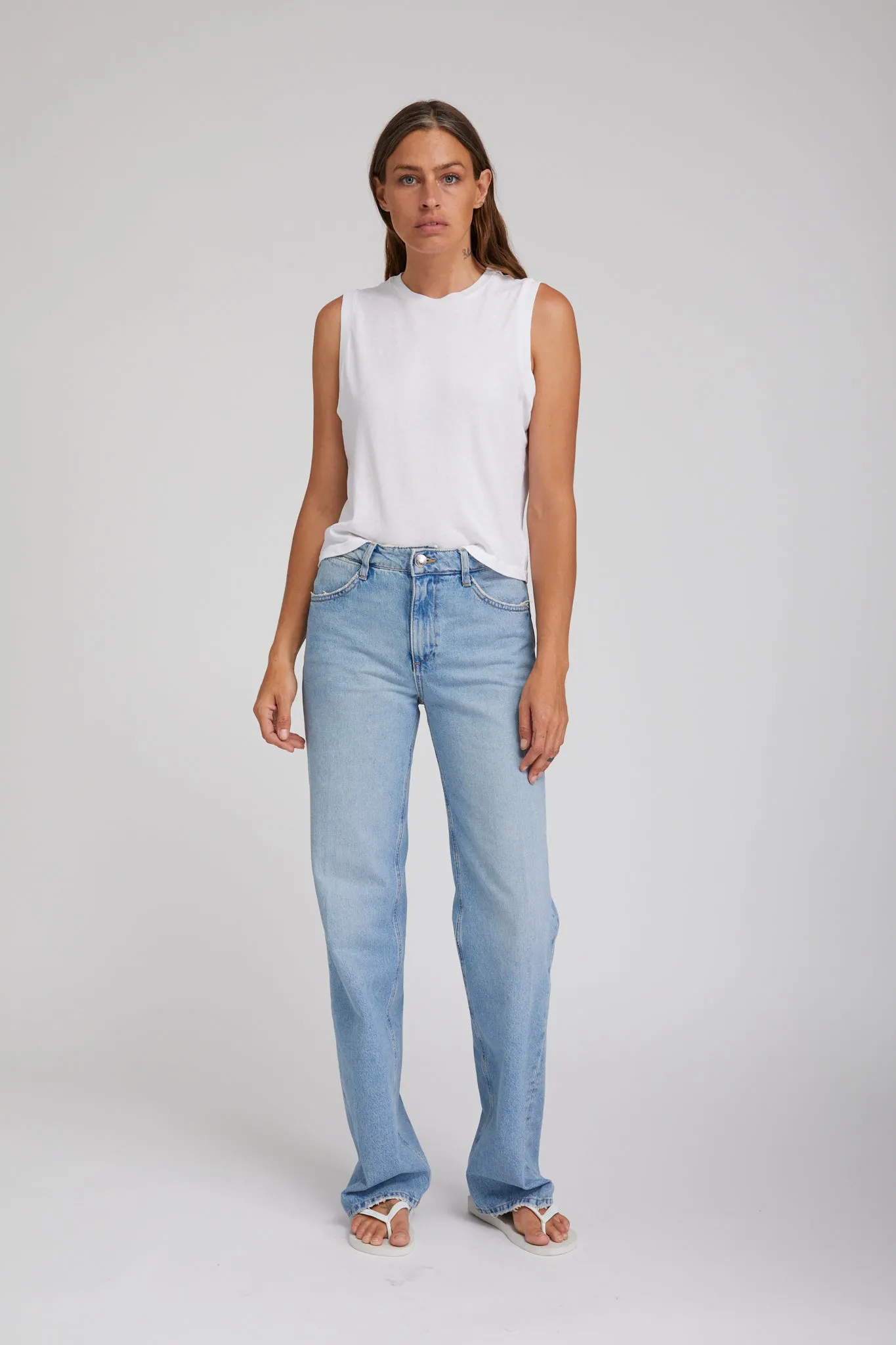 Victoria Loose Straight Denim sold by SPRWMN