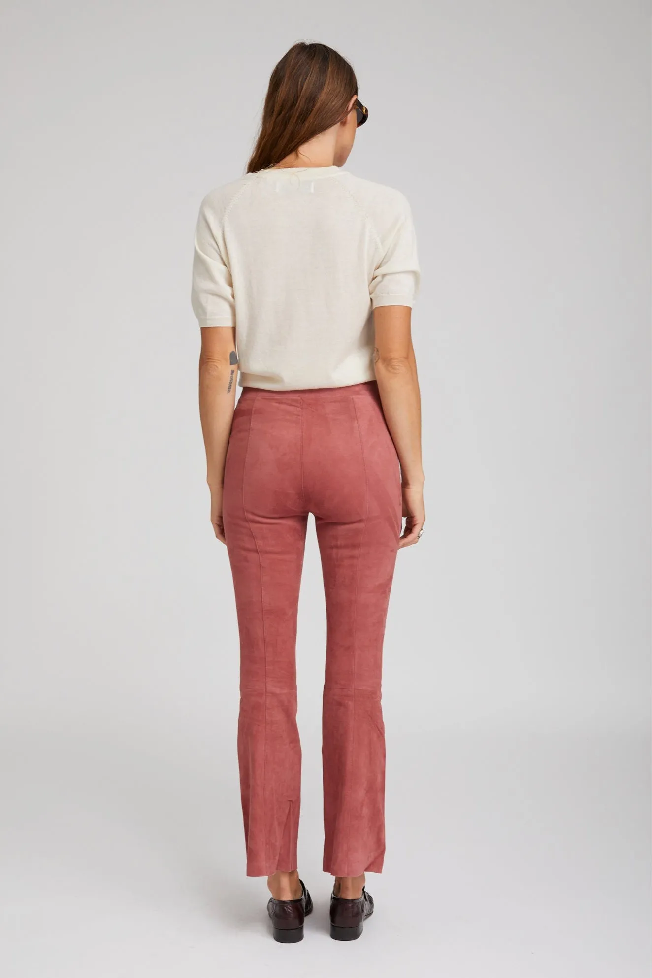 Suede Front Snap Ankle Flare Leggings sold by SPRWMN product image thumbnail 4