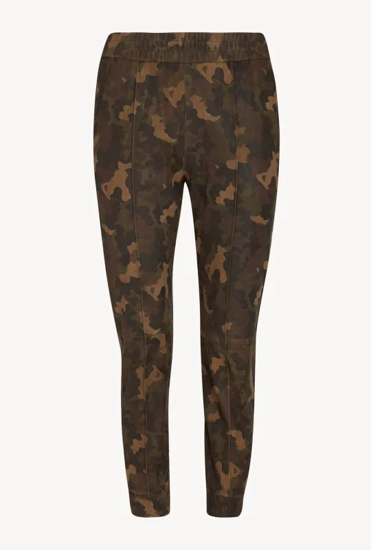 Camouflage Leather Cuffed Jogger sold by SPRWMN
