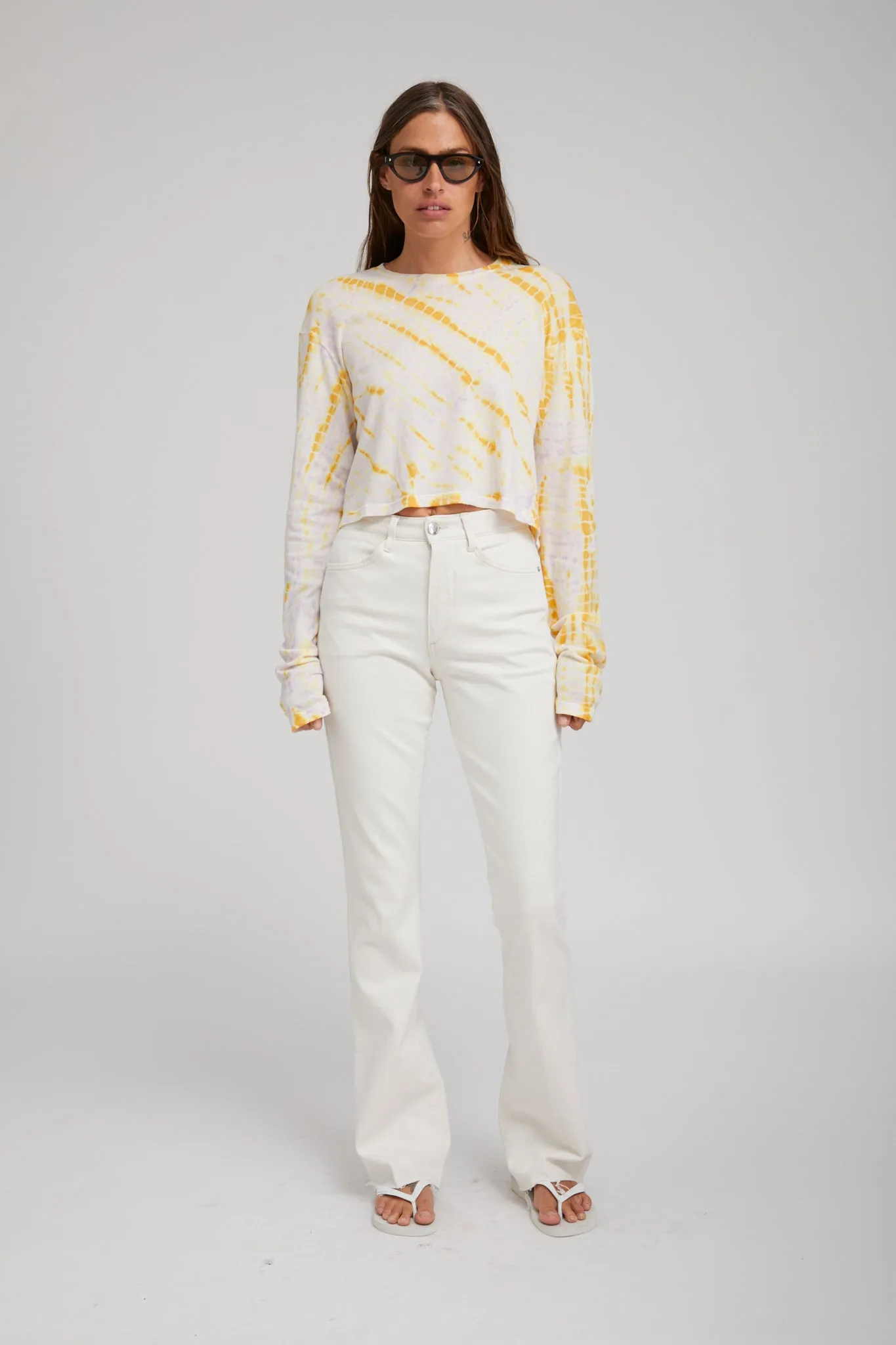 Long Sleeve Tee Marigold Marble sold by SPRWMN