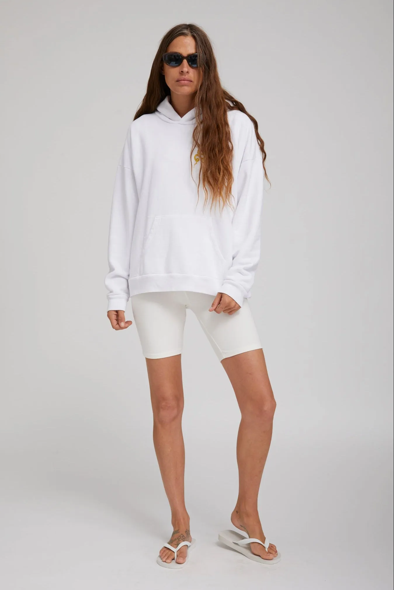 White and Gold Glitter Snake Hoodie sold by SPRWMN product image thumbnail 2