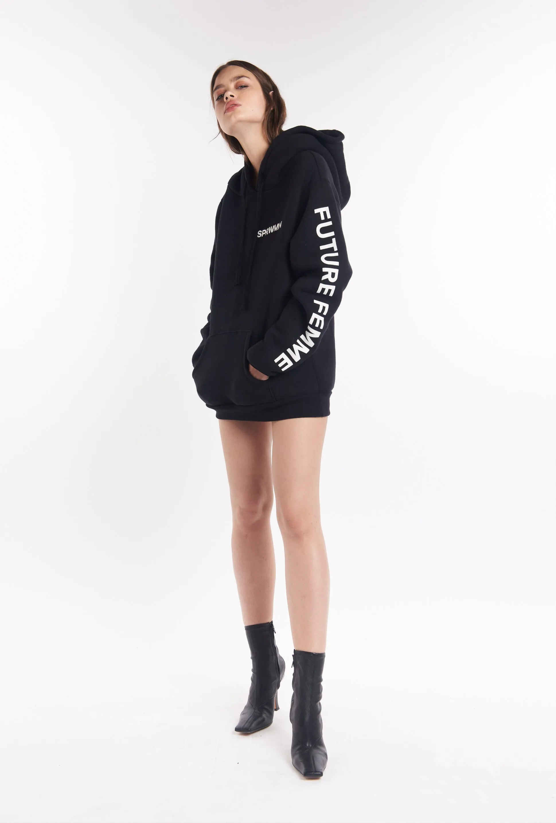 Black Fem Hoodie sold by SPRWMN
