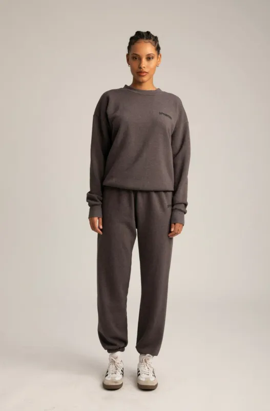 Charcoal Logo Sweatpants sold by SPRWMN
