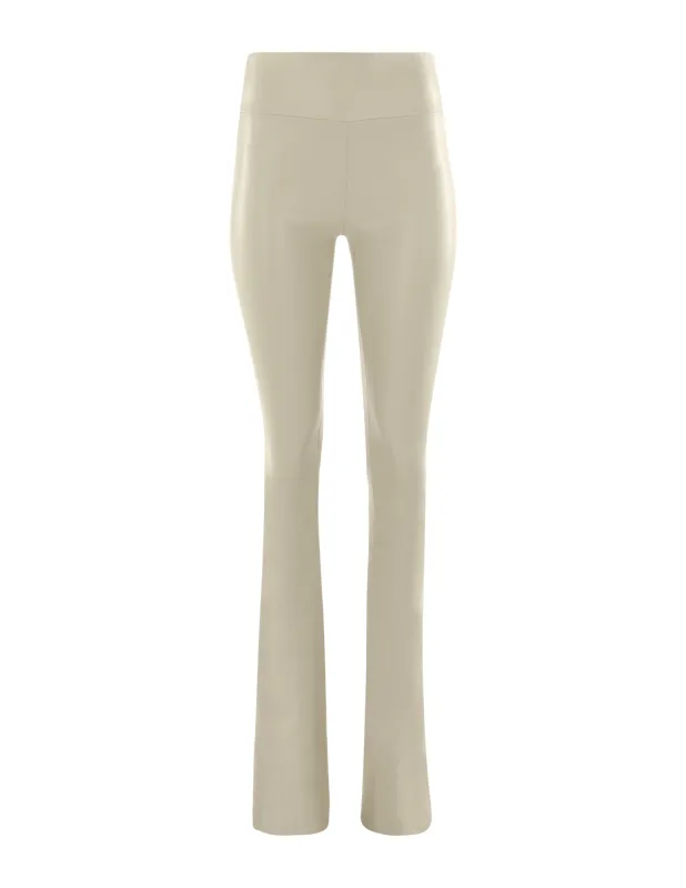 Chalk Leather Micro Flare sold by SPRWMN