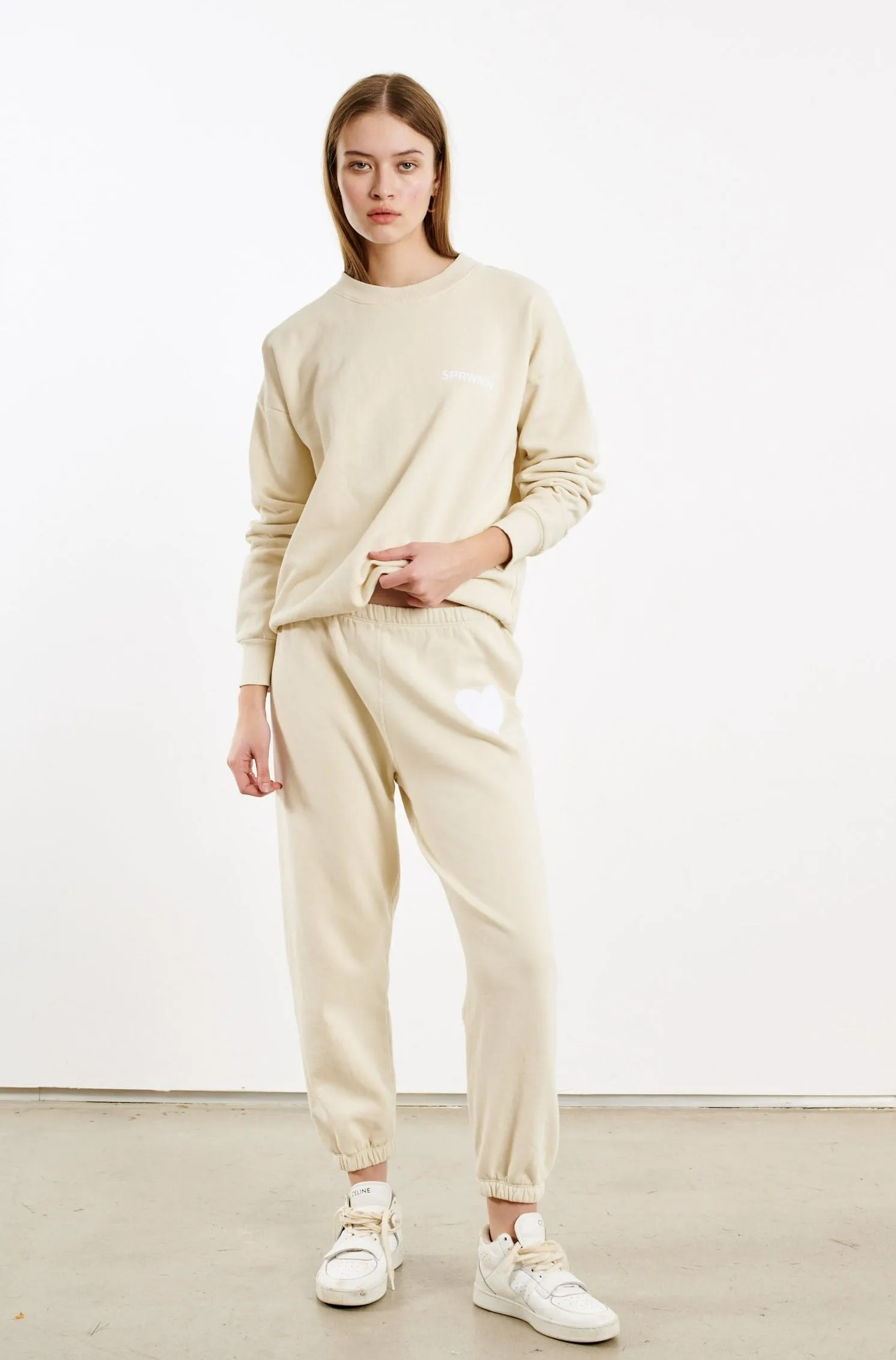 Cream Cotton Logo Sweatshirt sold by SPRWMN product image thumbnail 2