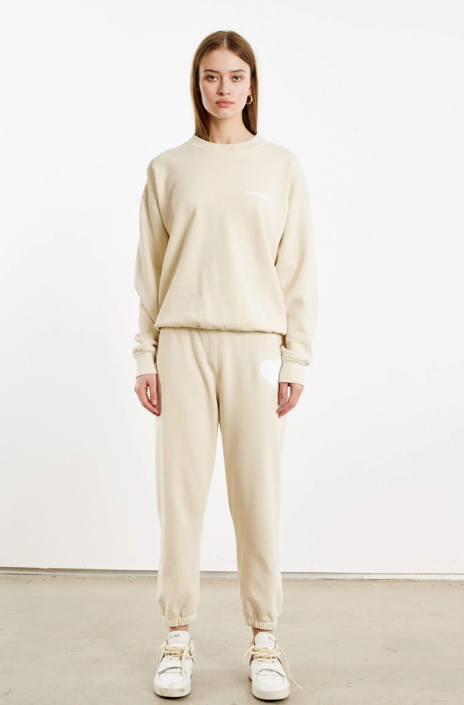 Cream Cotton Logo Sweatshirt sold by SPRWMN product image thumbnail 4