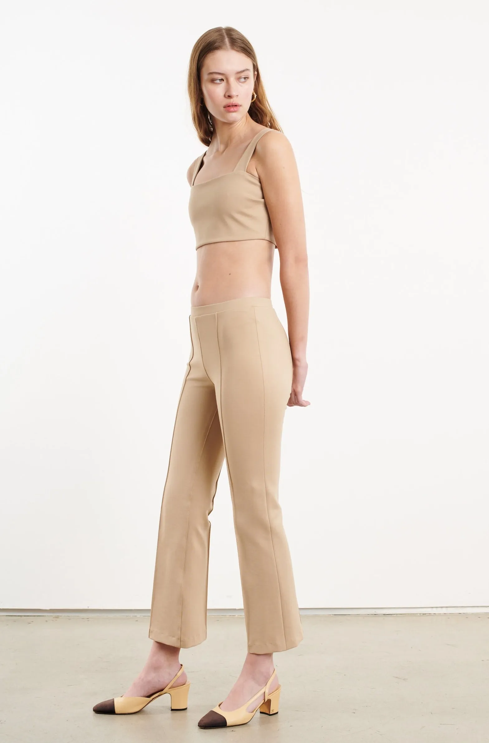 Khaki Micro Tube Top With Straps sold by SPRWMN product image thumbnail 3