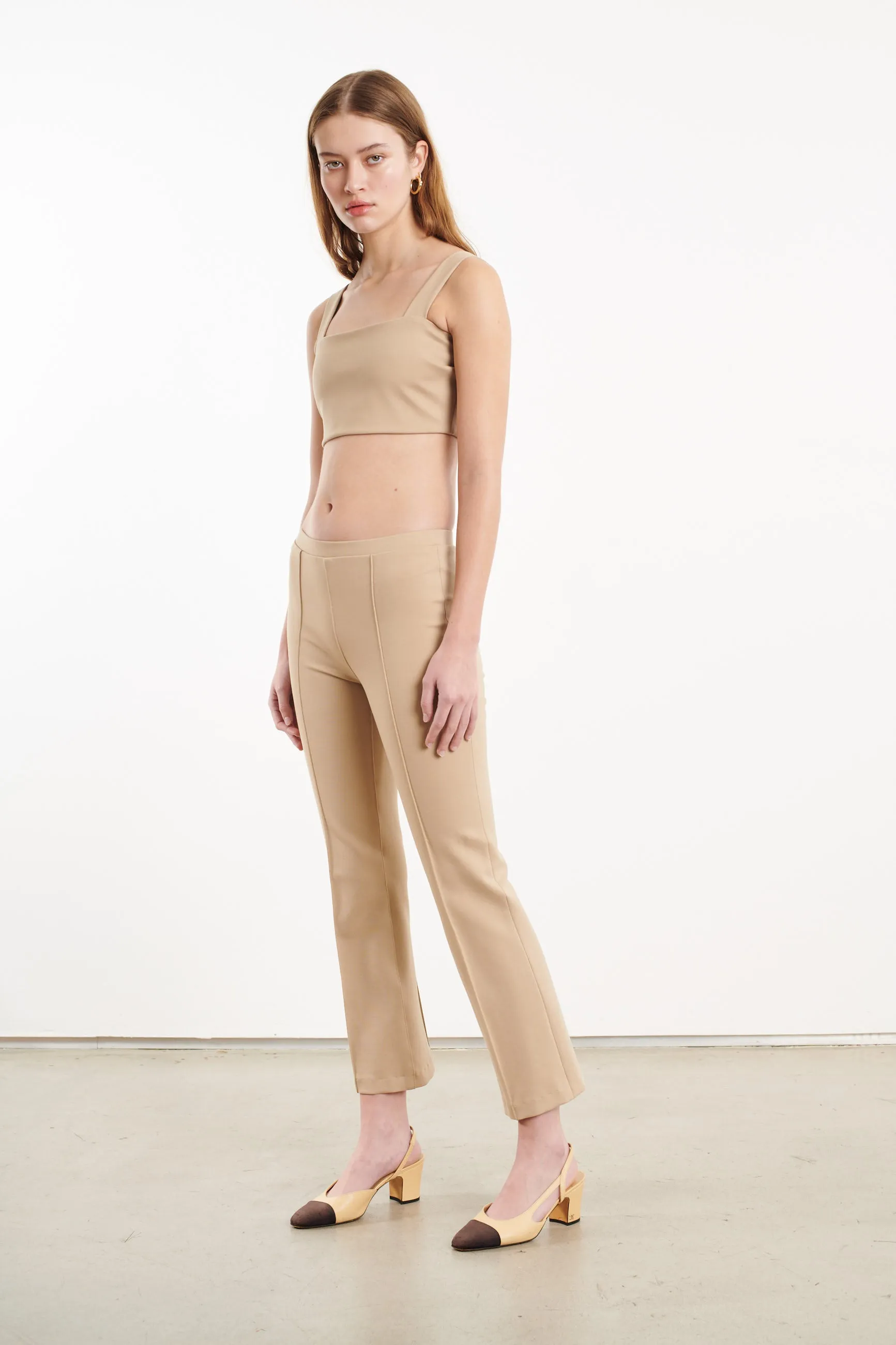 Khaki Micro Tube Top With Straps sold by SPRWMN product image thumbnail 2