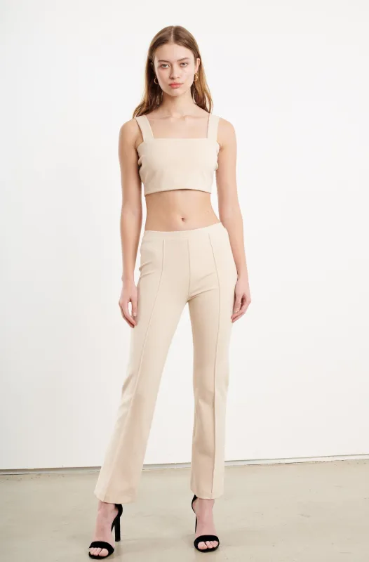 Cream Micro Tube Top With Straps made by SPRWMN