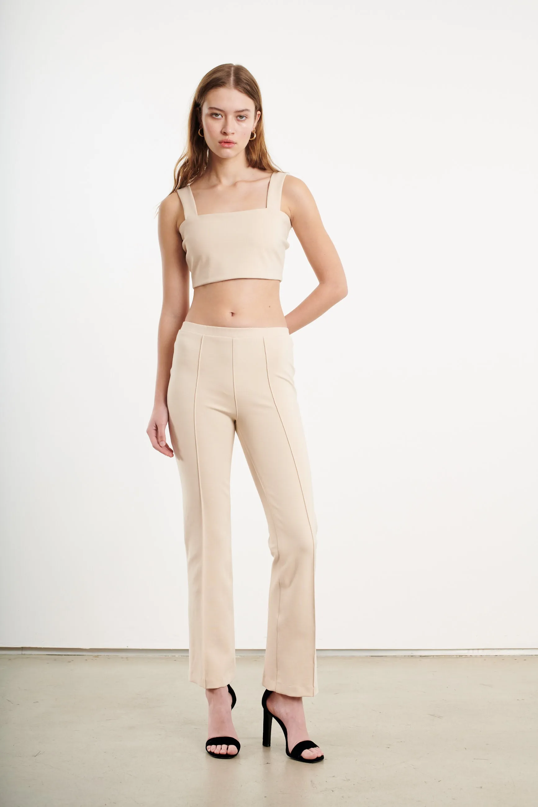 Cream Micro Tube Top With Straps sold by SPRWMN product image thumbnail 2