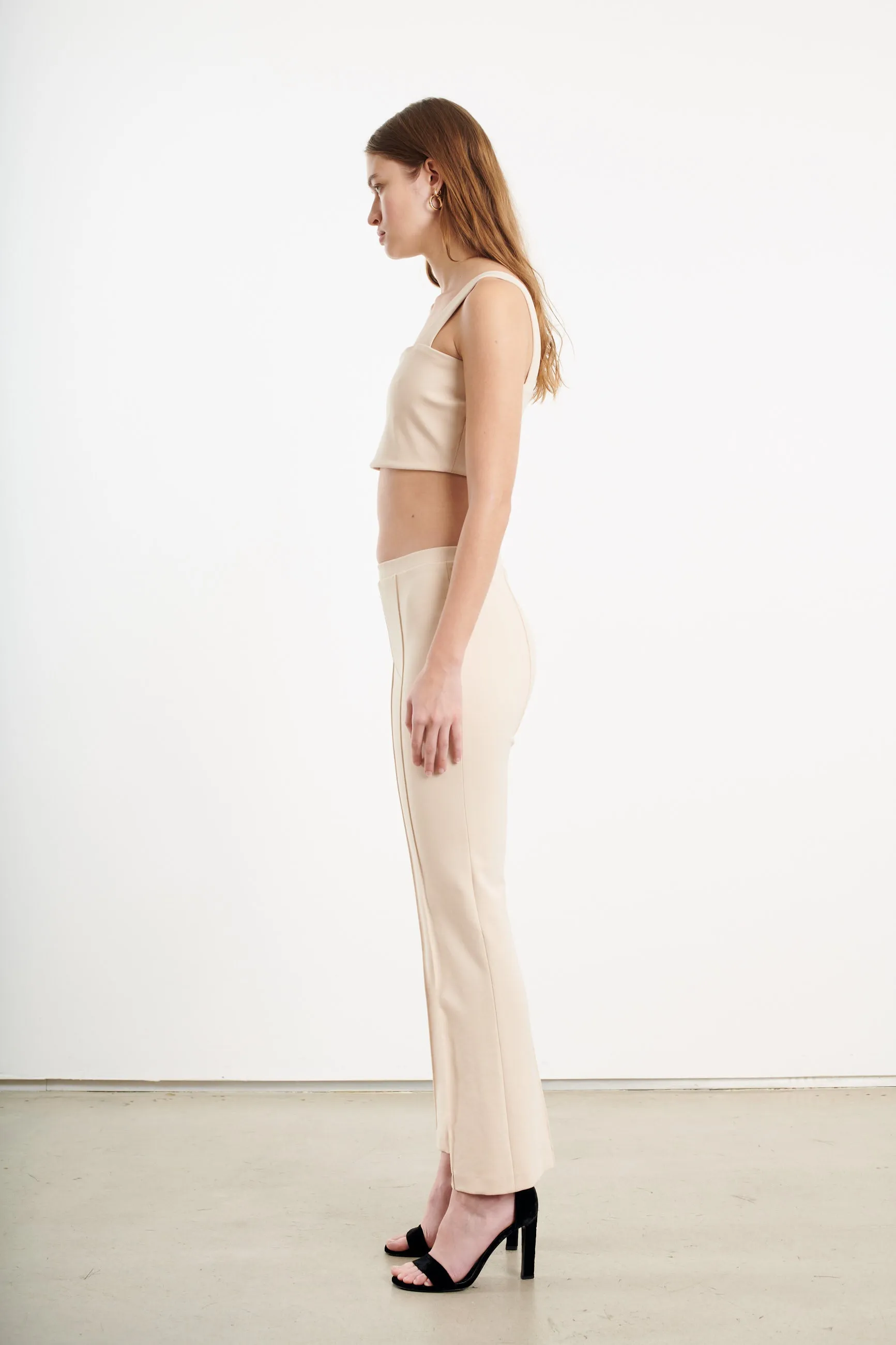 Cream Micro Tube Top With Straps sold by SPRWMN product image thumbnail 4