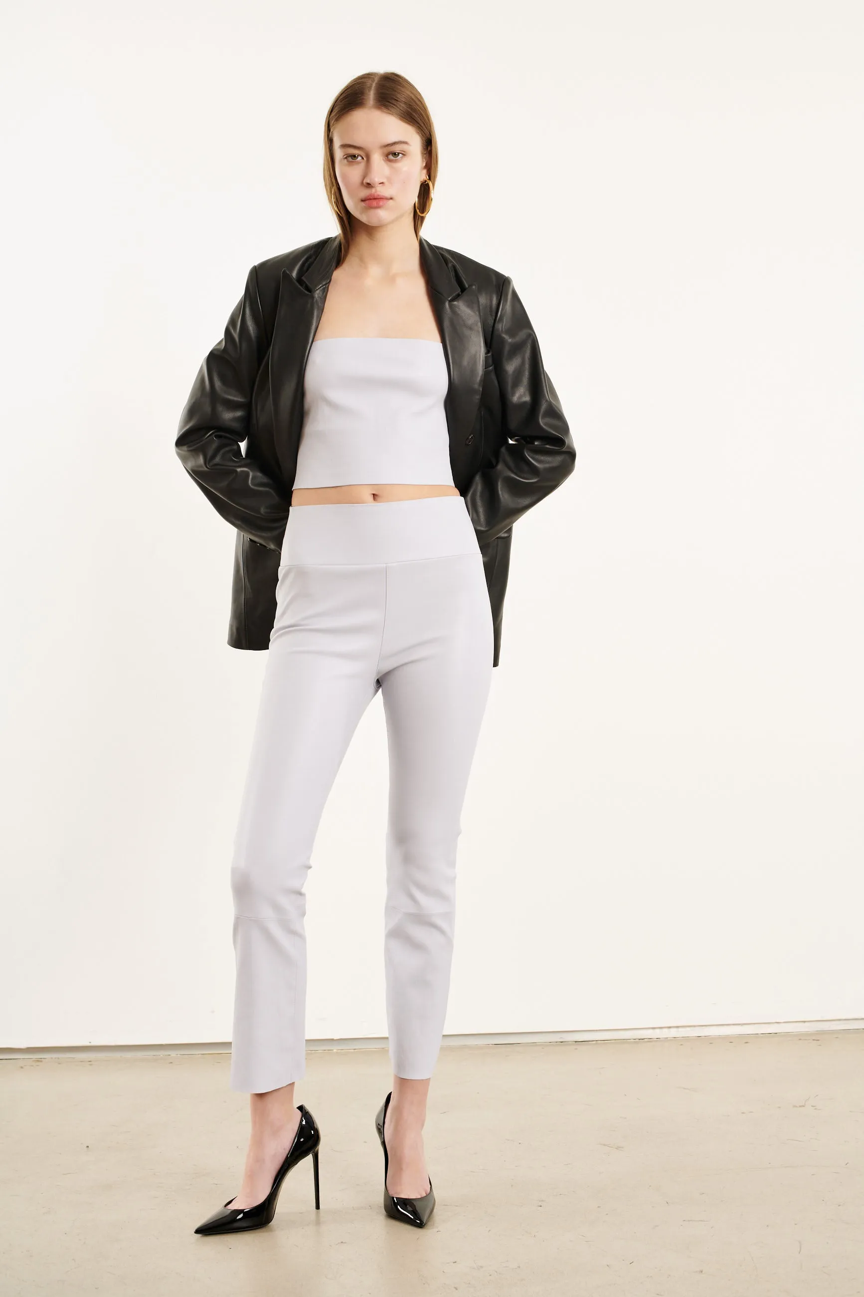 Lilac Leather Micro Tube Top sold by SPRWMN product image thumbnail 5
