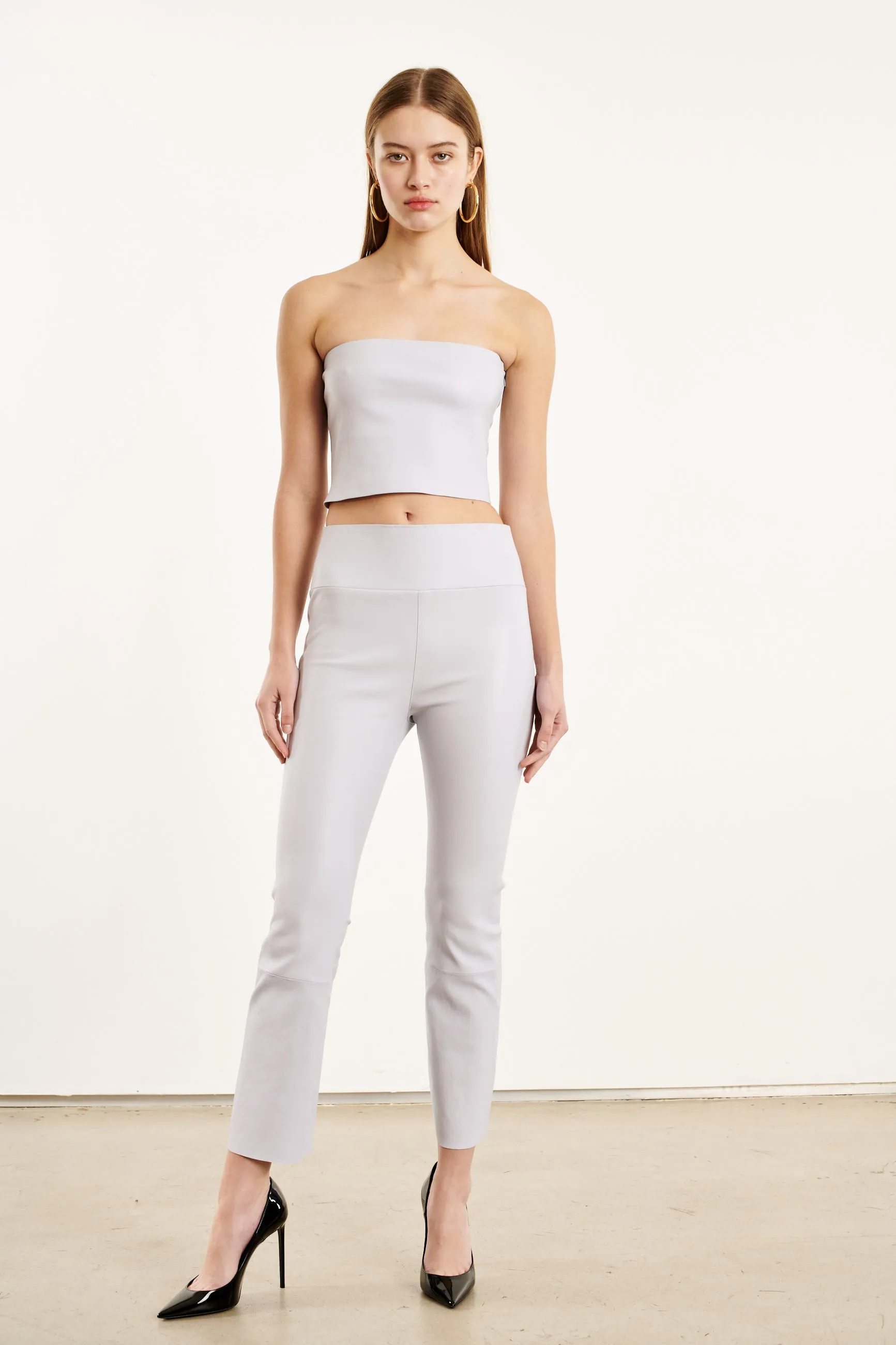Lilac Leather Micro Tube Top sold by SPRWMN product image thumbnail 2