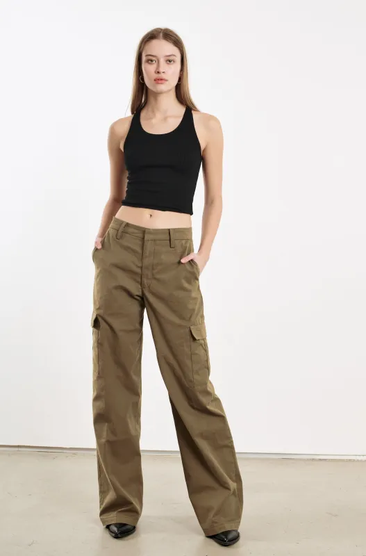 Moss Cotton Cargo Pants made by SPRWMN