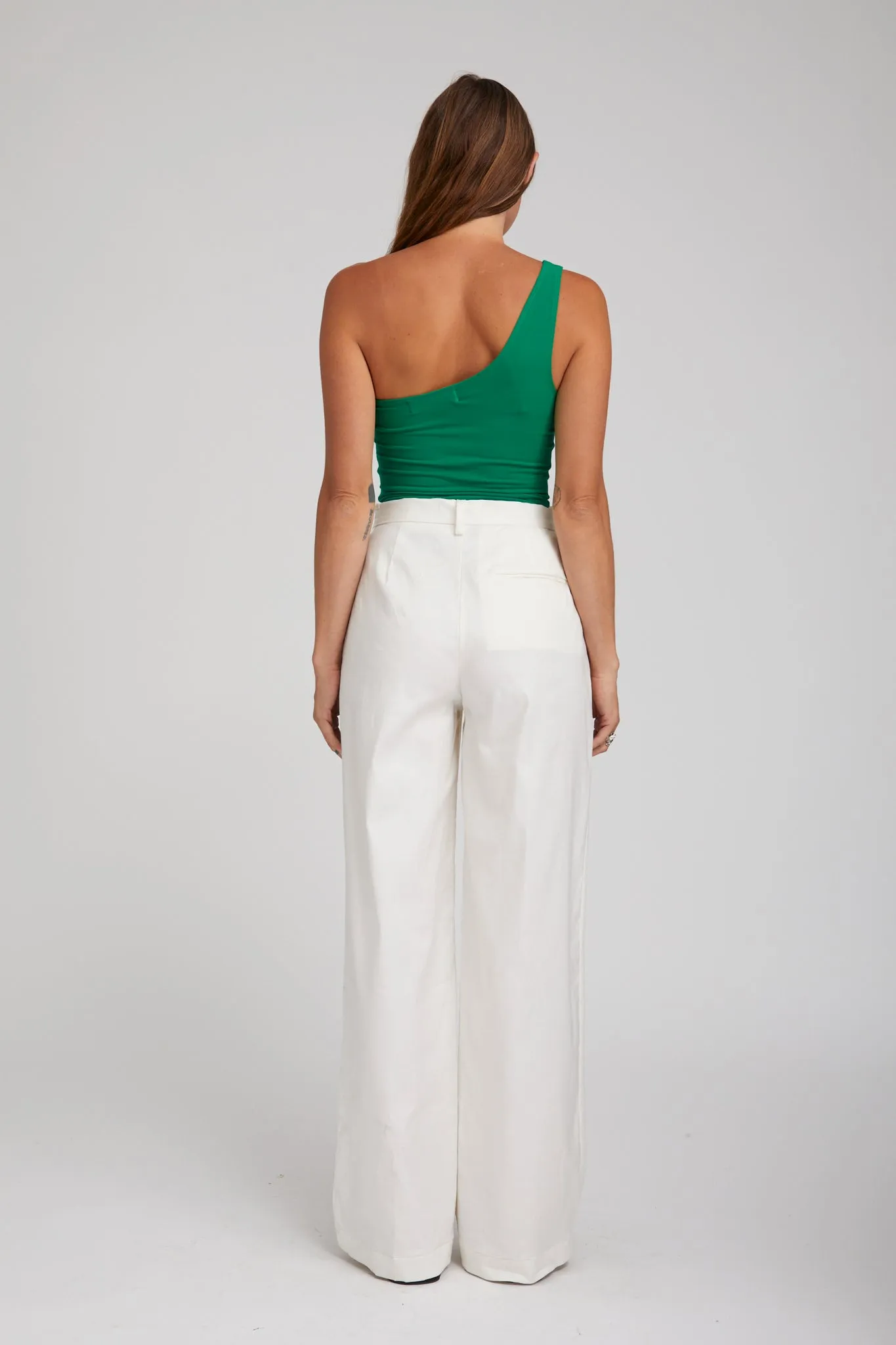 White Poplin Pleated Trousers sold by SPRWMN product image thumbnail 3