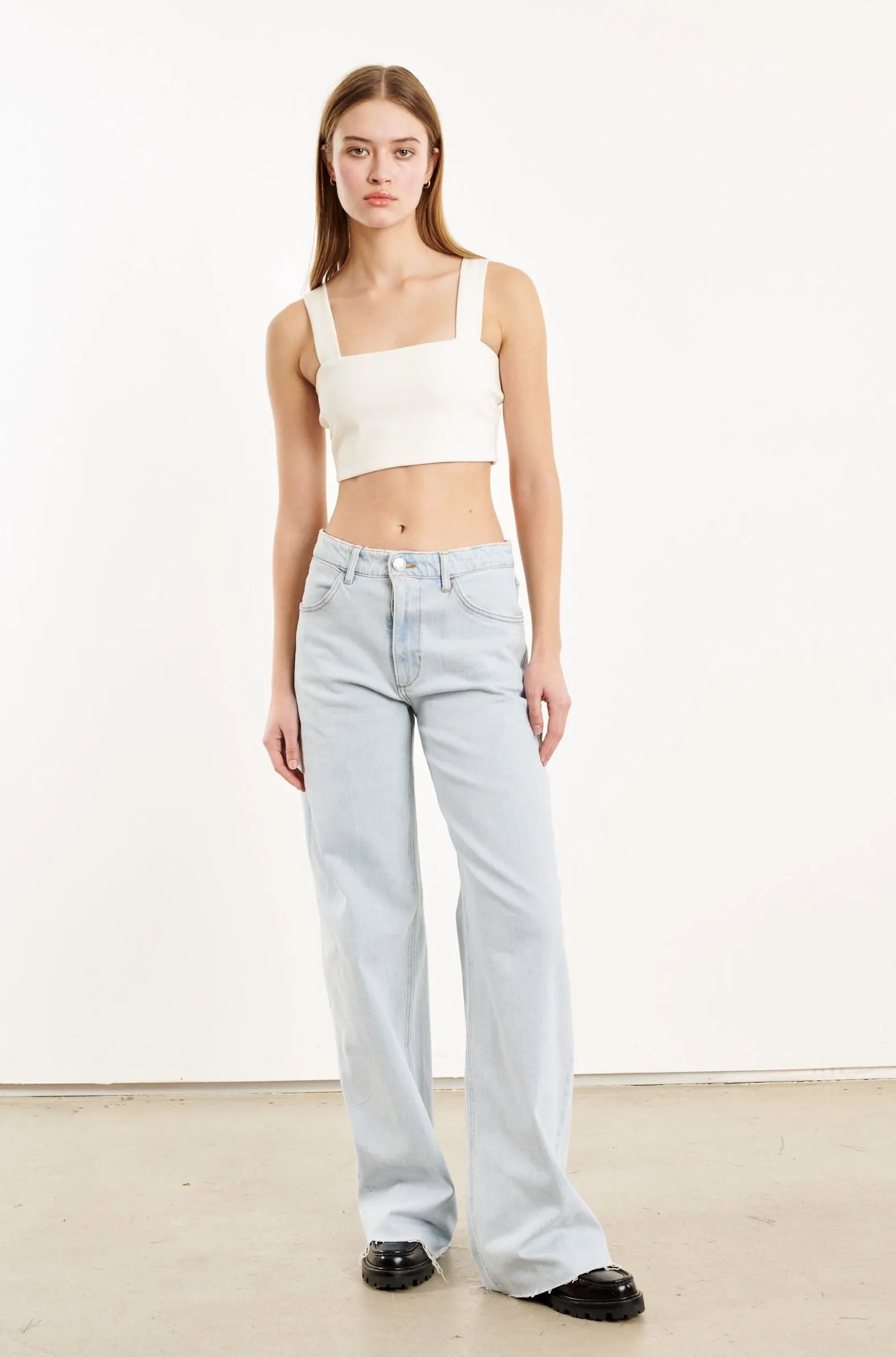 White Micro Tube Top With Straps sold by SPRWMN product image thumbnail 2