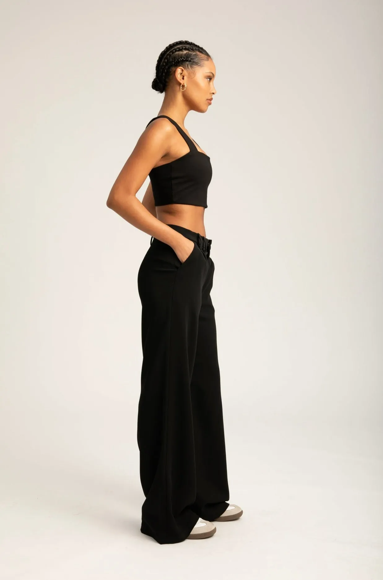 Black Micro Tube Top With Straps sold by SPRWMN product image thumbnail 3