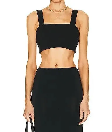 Black Micro Tube Top With Straps sold by SPRWMN product image thumbnail 4
