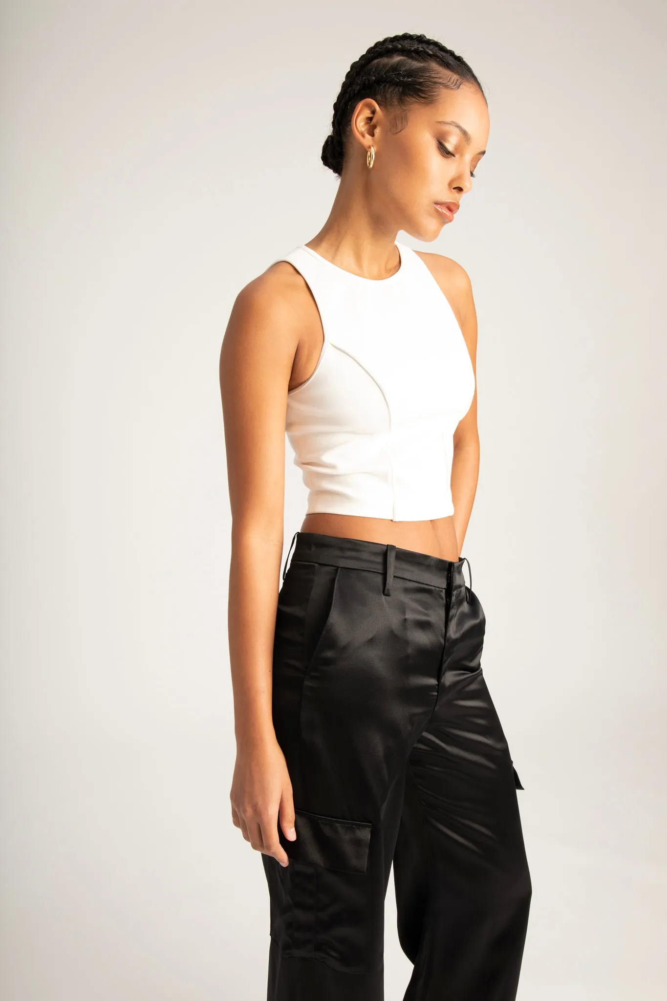 White Audrey Pintuck Top sold by SPRWMN product image thumbnail 4
