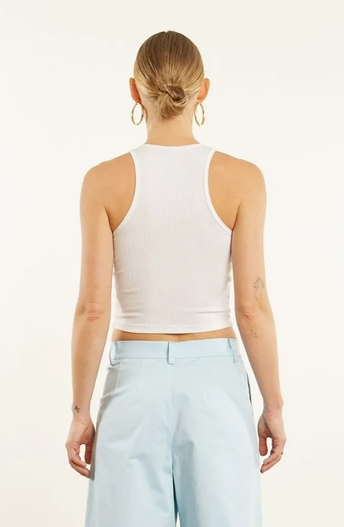 White Rib Cropped Tank sold by SPRWMN product image thumbnail 4