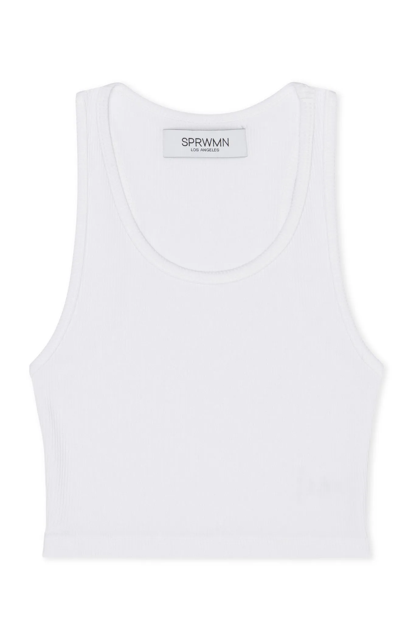 White Rib Cropped Tank sold by SPRWMN product image thumbnail 5