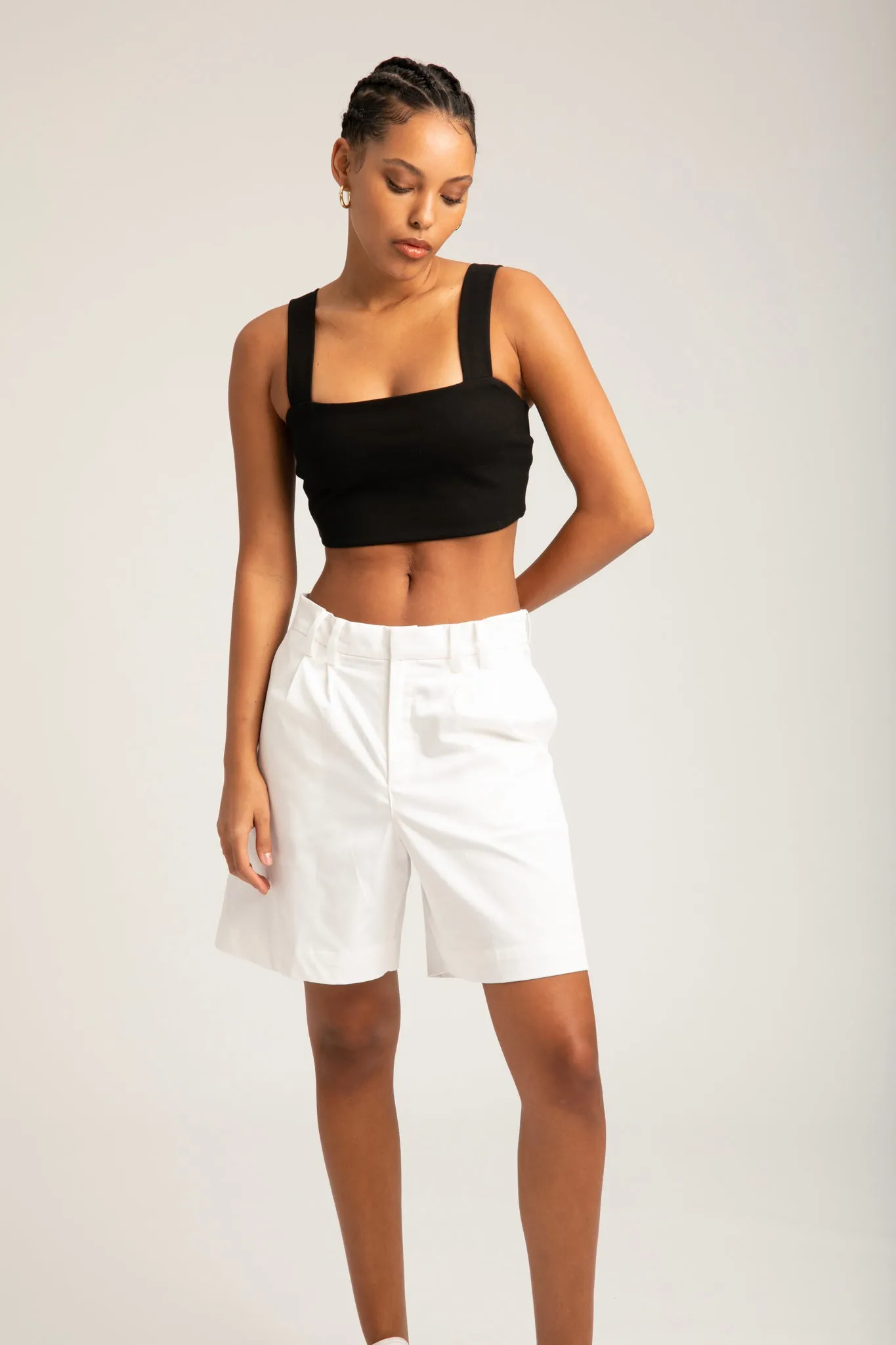 White Poplin Shorts sold by SPRWMN product image thumbnail 5