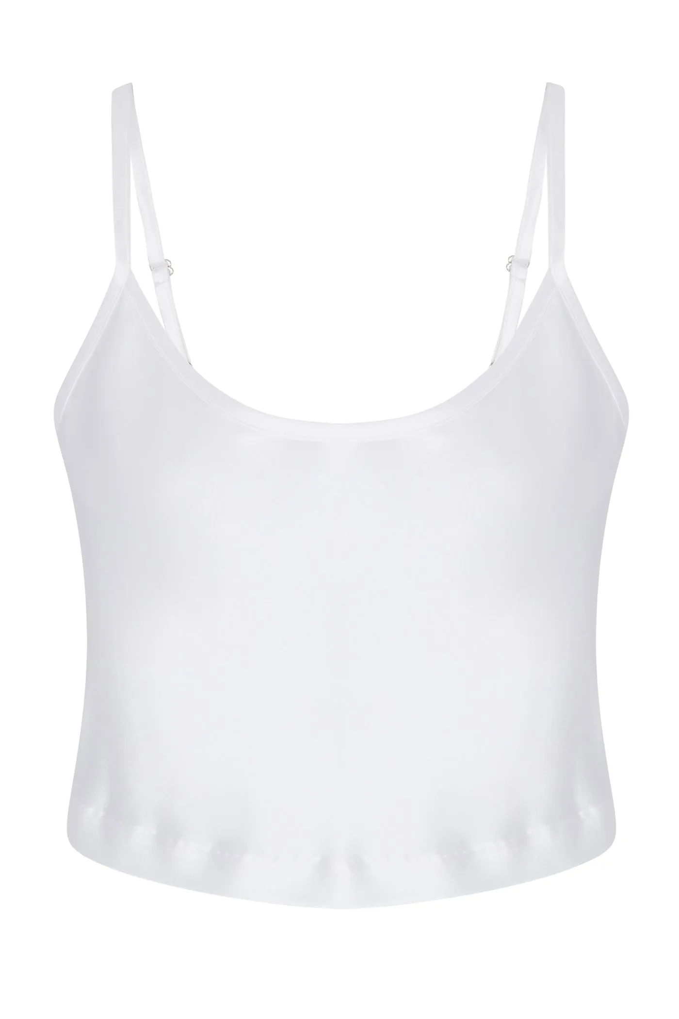 White Silk Cropped Cami sold by SPRWMN product image thumbnail 2