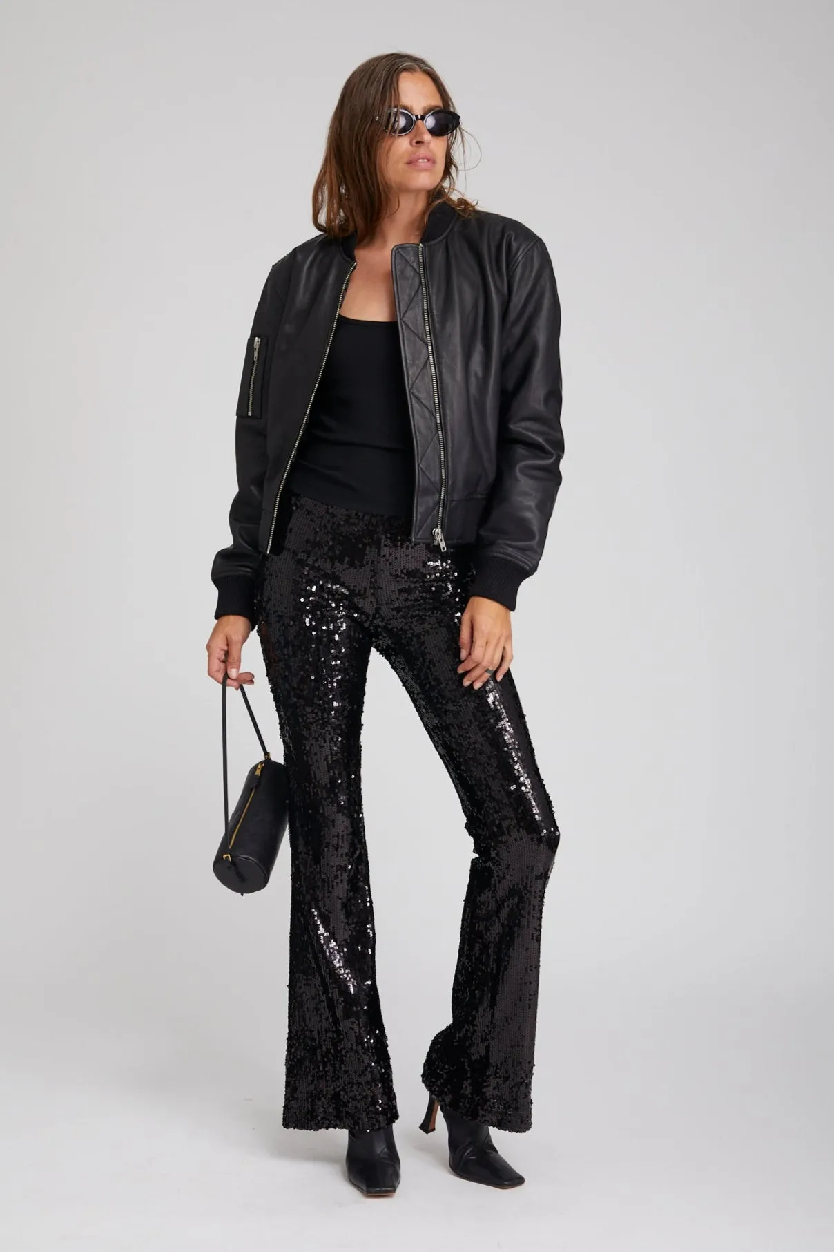 Sequin Micro Flare Pant sold by SPRWMN